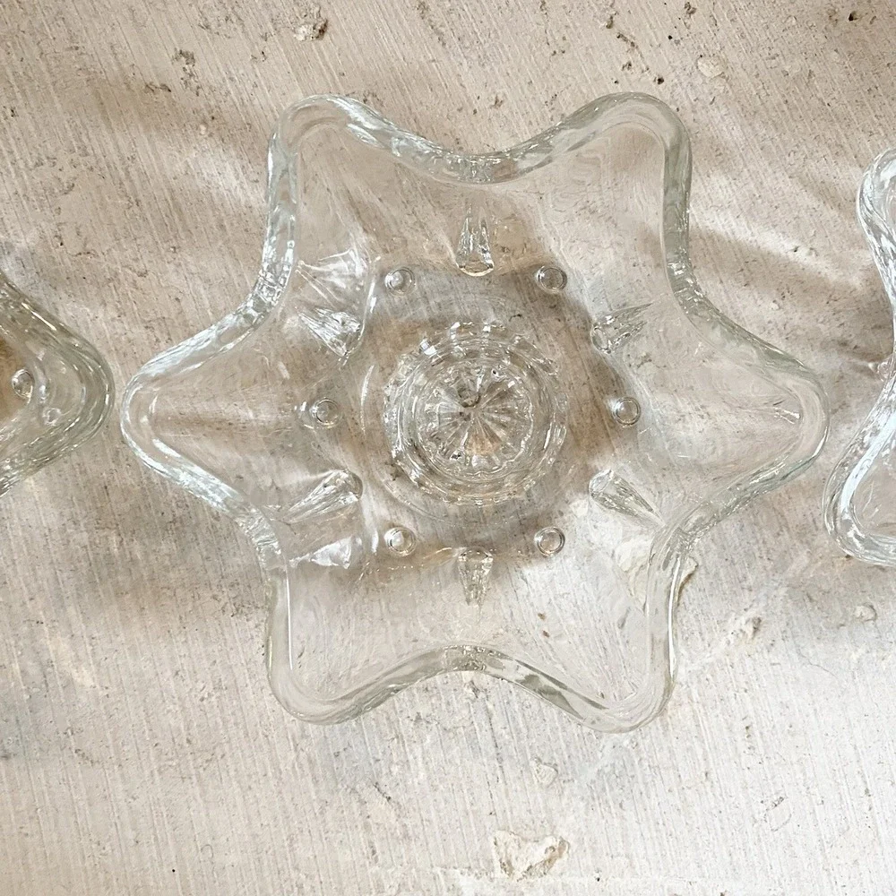 Vintage Set Of 3 Candlestick 6 Point Star 4‎ 1/2